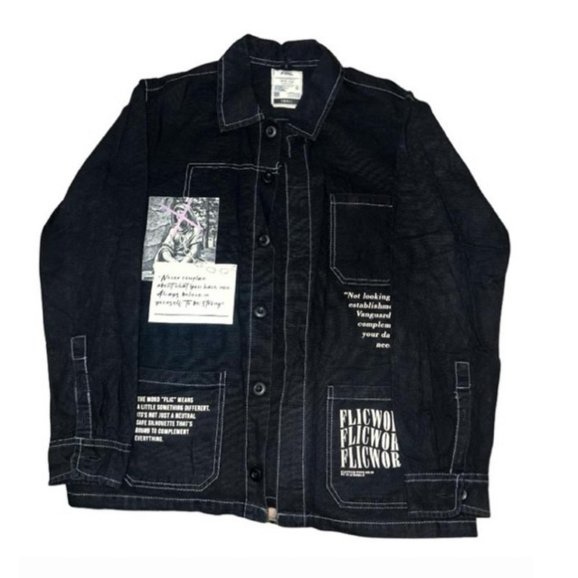 PRELOVED FLICWORLD - WAY OUT OVERSHIRT JACKET BLACK