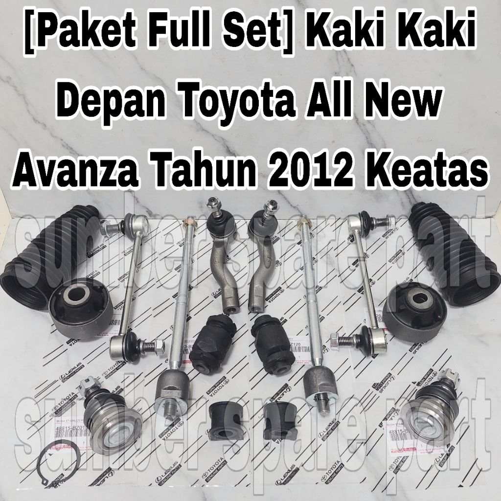 [Paket Full Set] Kaki Kaki Depan Toyota All New Avanza  Tahun 2012 Keatas Lengkap Bushing Ball Joint
