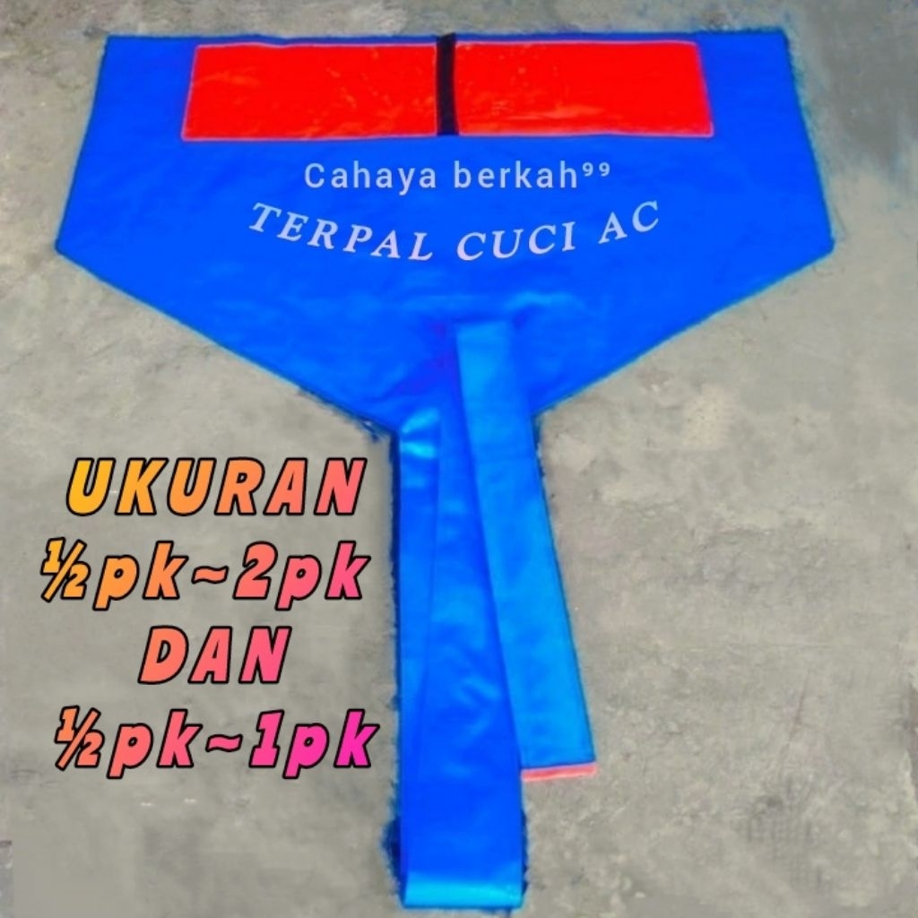 terpal plastik cuci ac cover cuci ac 1/2pk~2pk dan 0,5pk~1pk super tebal