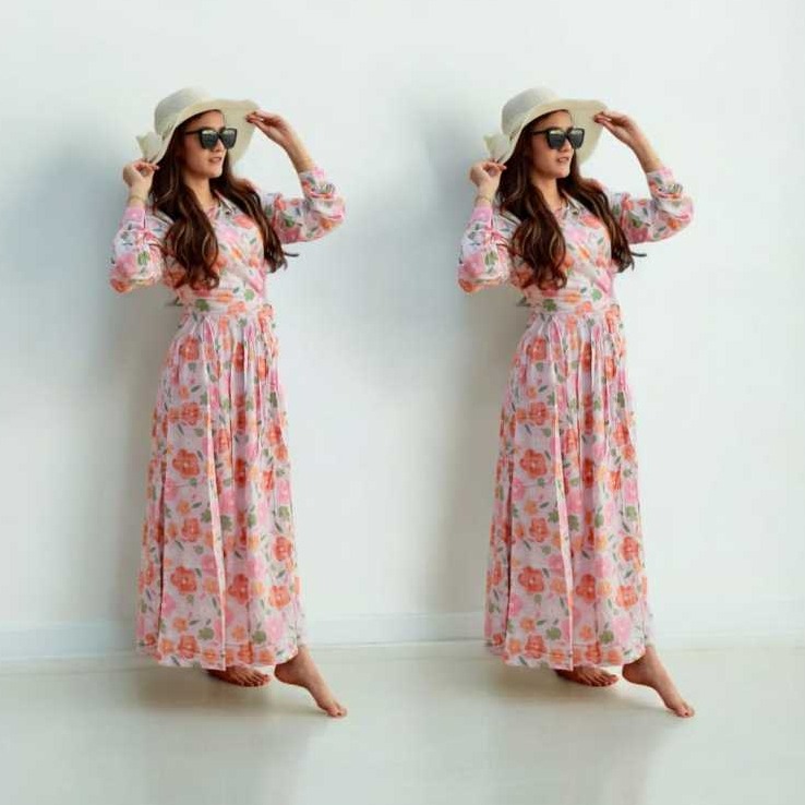 Daster Muslim Pink Premium Home Dress Daster Kekinian Daster Premium Gamis Premium