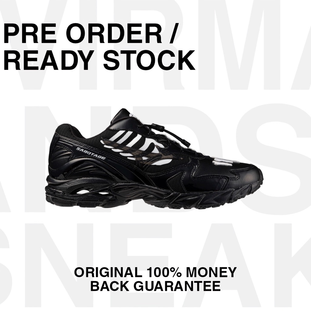 Mizuno X Sabotage Wave Rider 10 Black White