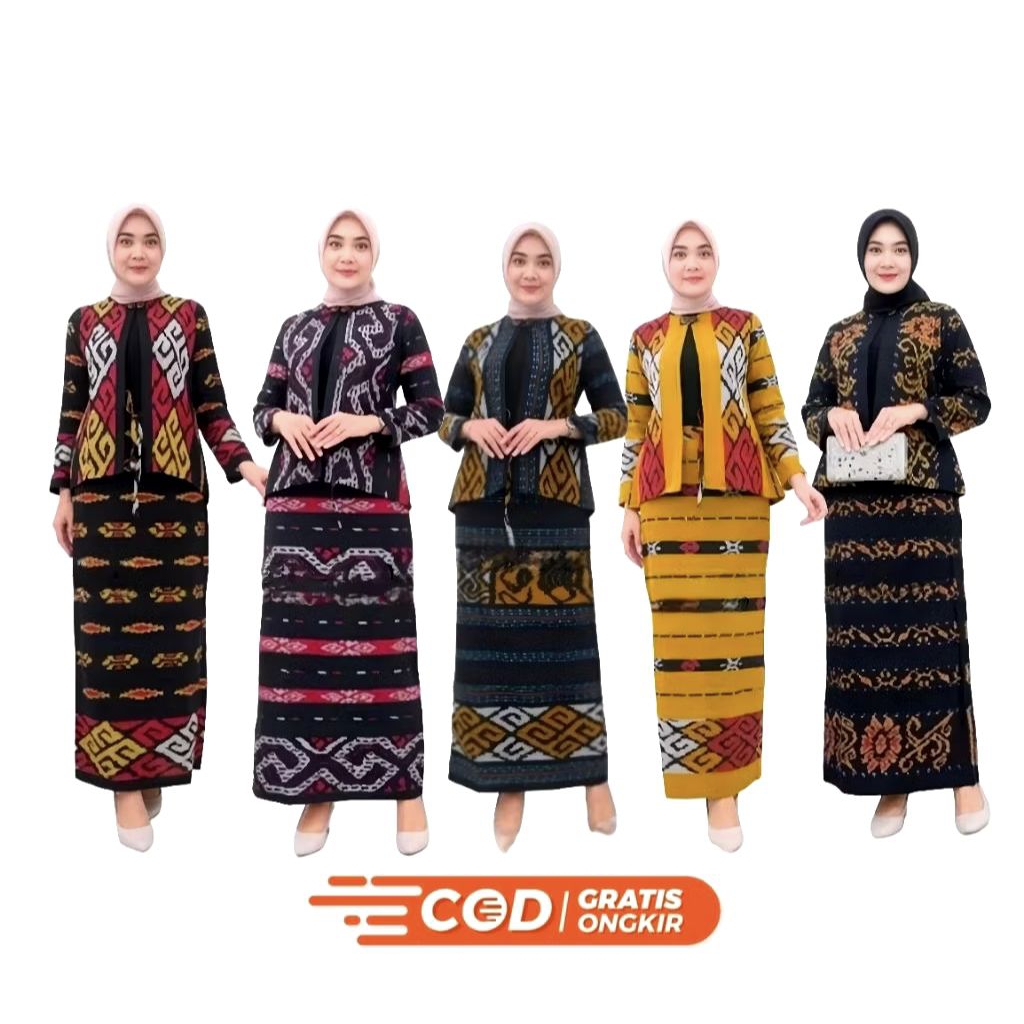 batik wanita one set atasan dan rok baju kondangan