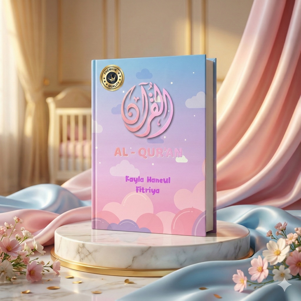 Sari Murni Jakarta - Alquran Anak Perempuan Custom Nama/Quotes Terjemahan Latin dan Tajwid A5 A6