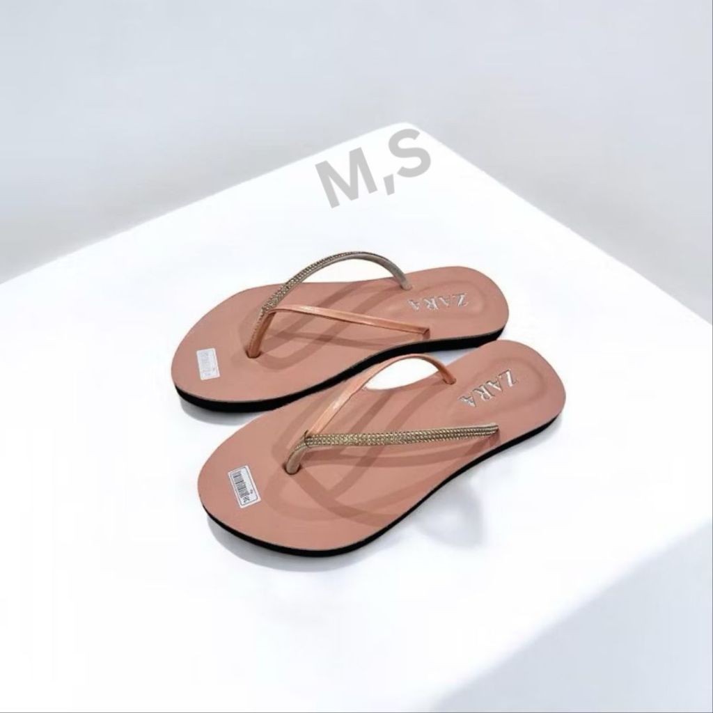 Sandal tali jepit wanita variasi terbaru mutiara ZR