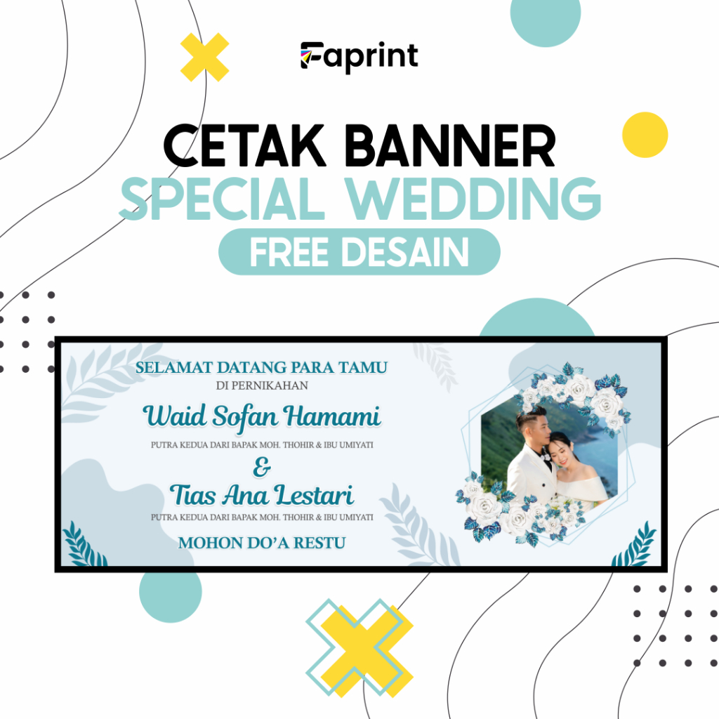 Cetak Spanduk Banner Pernikahan Nikah Kawin Wedding Selamat Datang Doa Restu