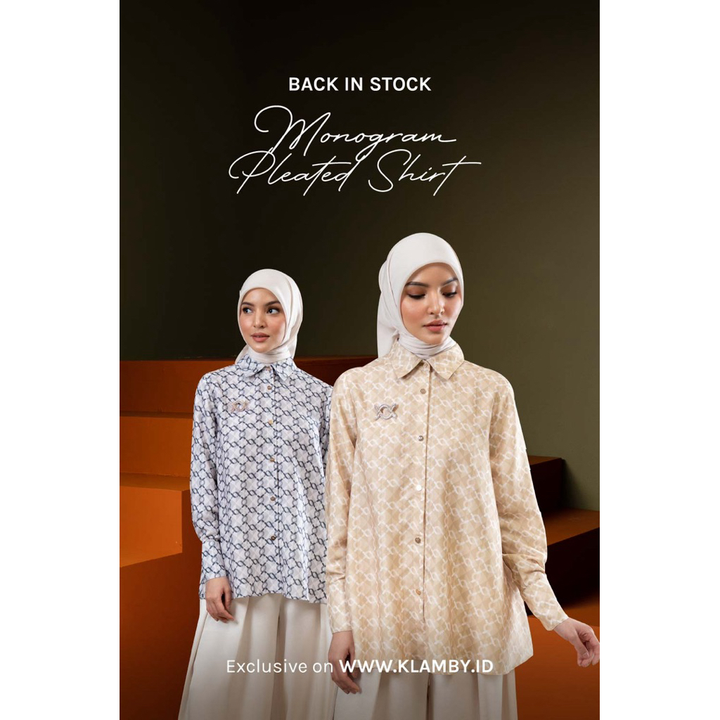 READY MONOGRAM PLEATED WEARING KLAMBY