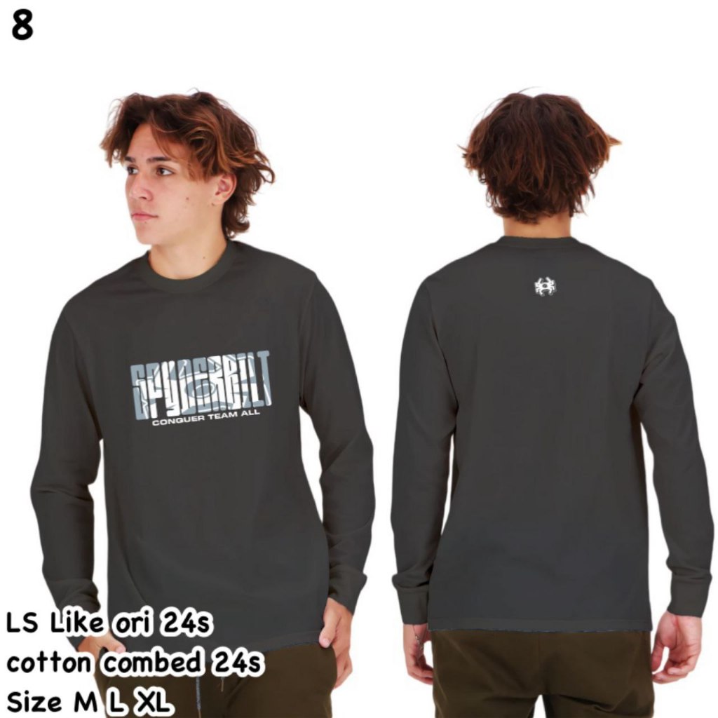 Spyderbilt Longsleeve Kaos Lengan Panjang BM Super Premium Unisex M L XL