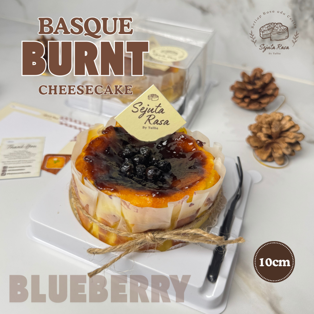 Hampers Basque Burnt Cheesecake Blueberry 10cm — Parcel Cheesecake Premium Surabaya