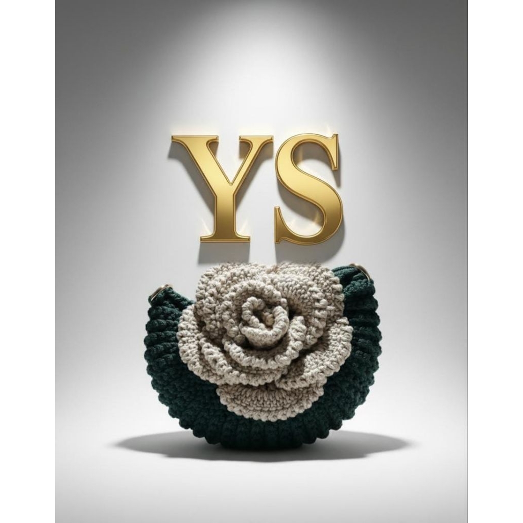 tas rajut bunga/tas rajut elegan