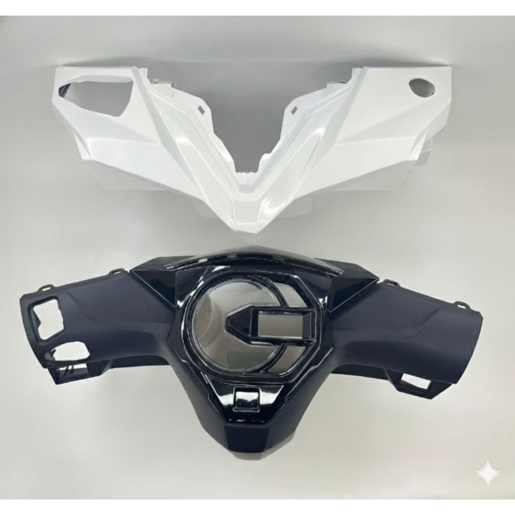 Batok Depan Belakang Beat Fi Esp non Idling 2016 2017 2018 2019 +  Visor Beat Fi Esp warna Putih / B