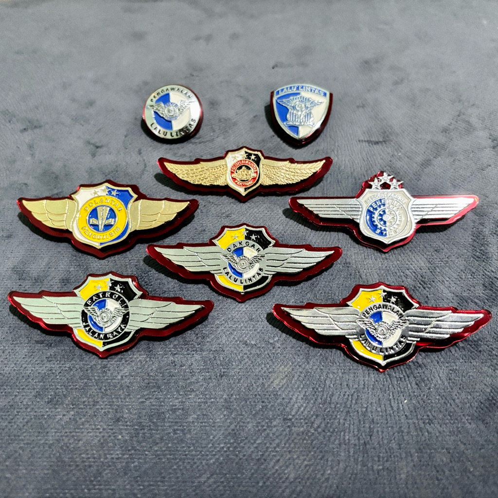 Pin Lantas Polri / Brevet Lantas / Brivet Lantas / Pin Lantas Premium