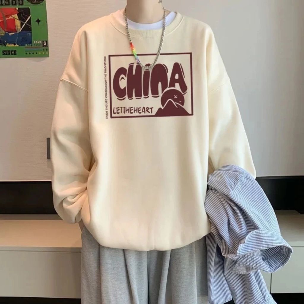 Lestary Clothing Store - [S - 6XL] Sweater Wanita Pria Unisex Desain Grafis Sablon Oversize Kekinian