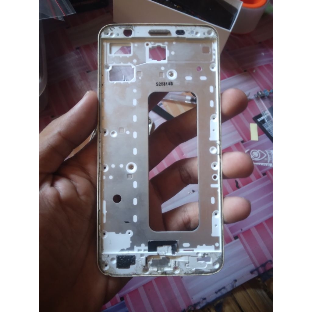 frame tatakan lcd samsung j7 frem ori copotan