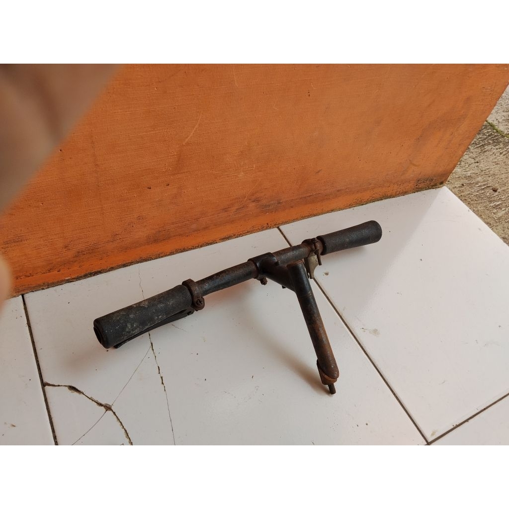 Stem 21.1 panjang 85mm dan stang 46cm + brake lever WYX dan handgrip sepeda federal jadul