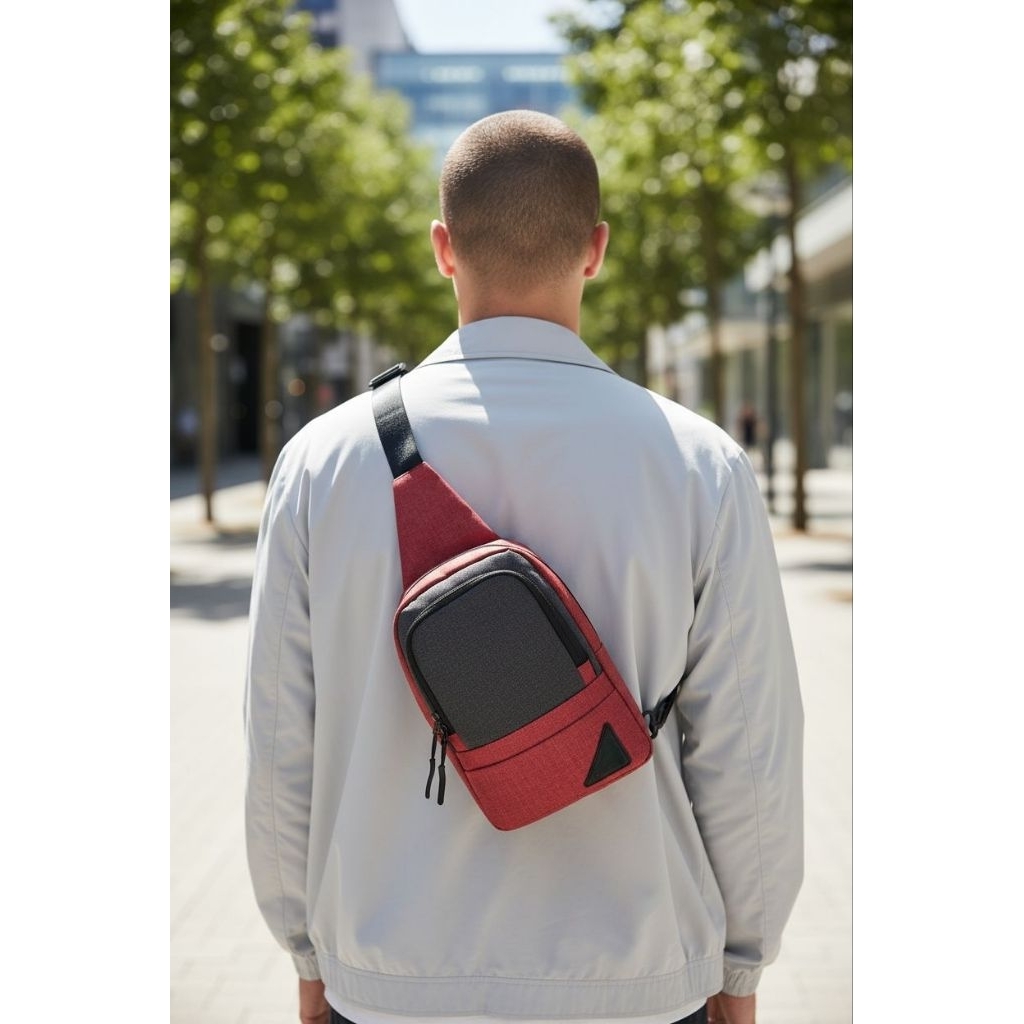 Hush Puppies RFID Tas Chest Bag Pria - Varick Chest Bag 2110