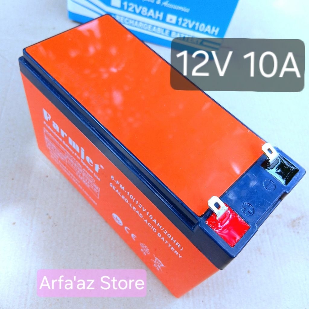 Baterai sprayer elektrik 12V 10Ah aki tanki semprot cas