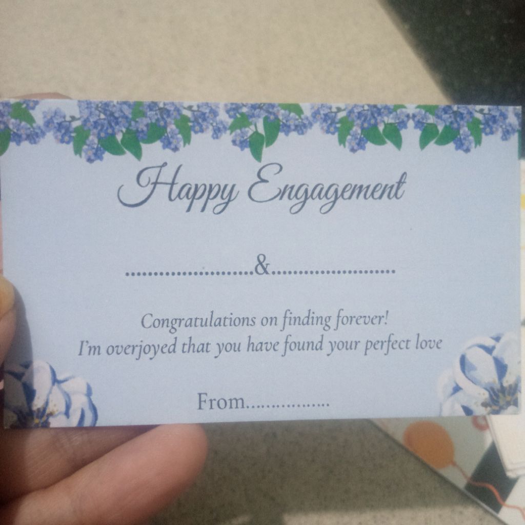 greeting card, kartu ucapan engagement.