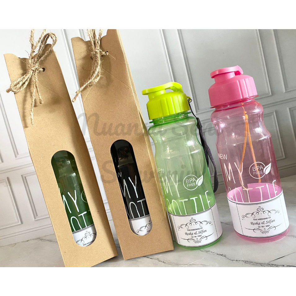 Souvenir Botol Minum My Bottle Tutup Klik 500ml Anti Tumpah Botol Kancing My Bottle Klik