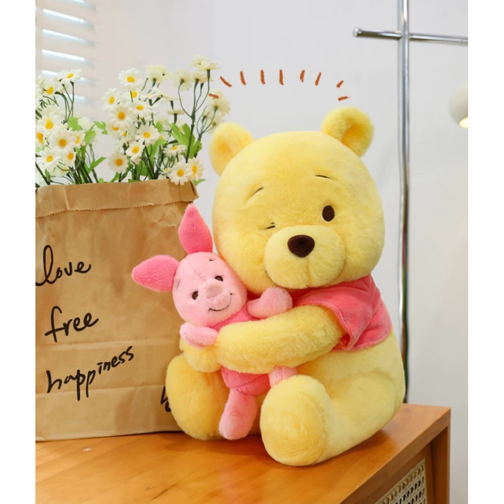 Boneka Pooh With Baby Piglet/Boneka Pooh Cute