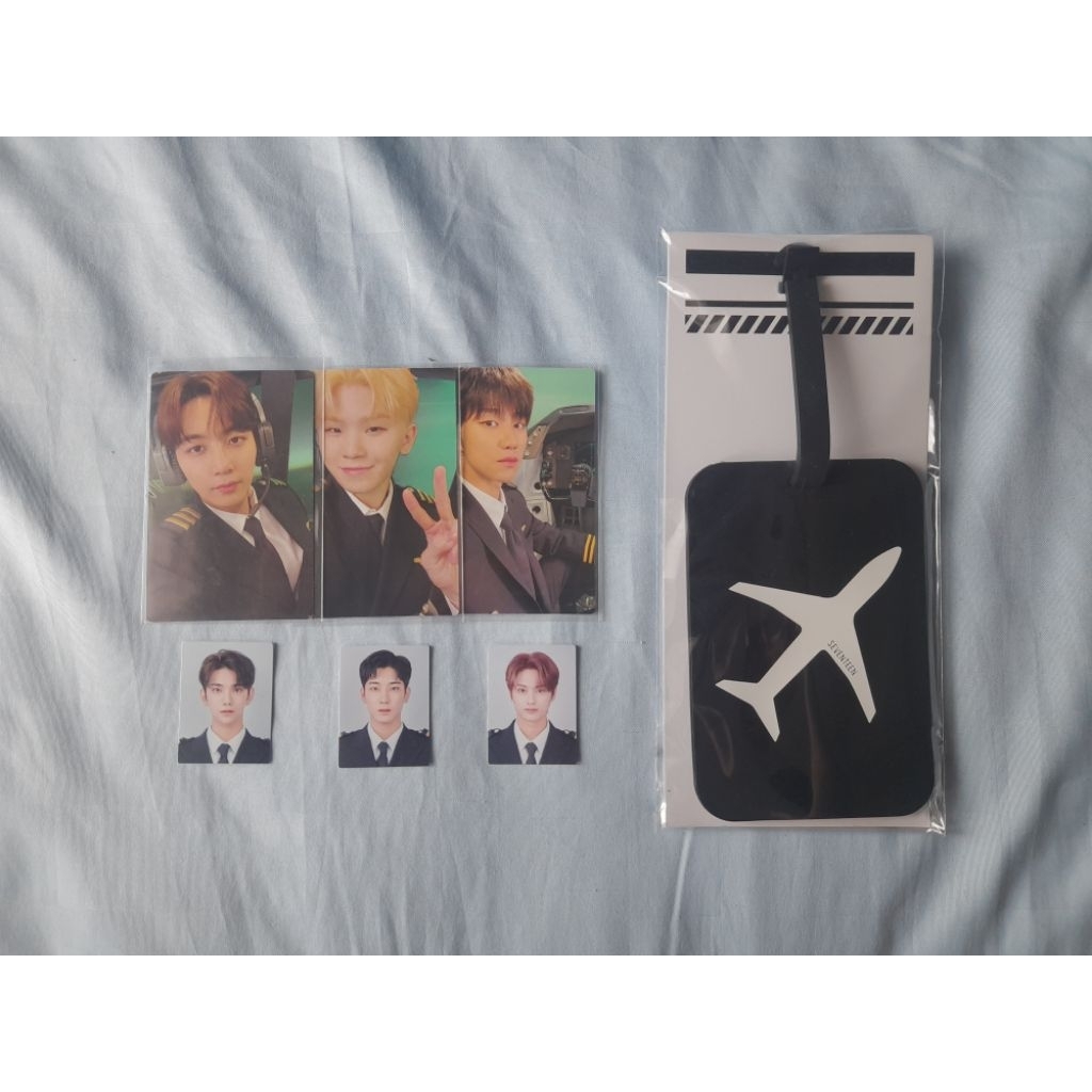 seventeen pilot jeonghan woozi the8 joshua wonwoo jun luggage tag photocard pc membership kit carat