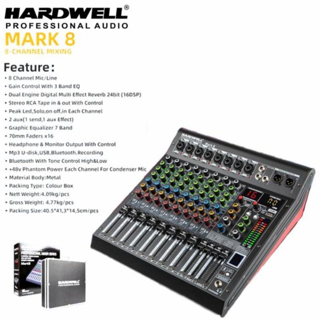 Mixer Audio Hardwell 8 Channel Marck 8 Mixer 8 Channel