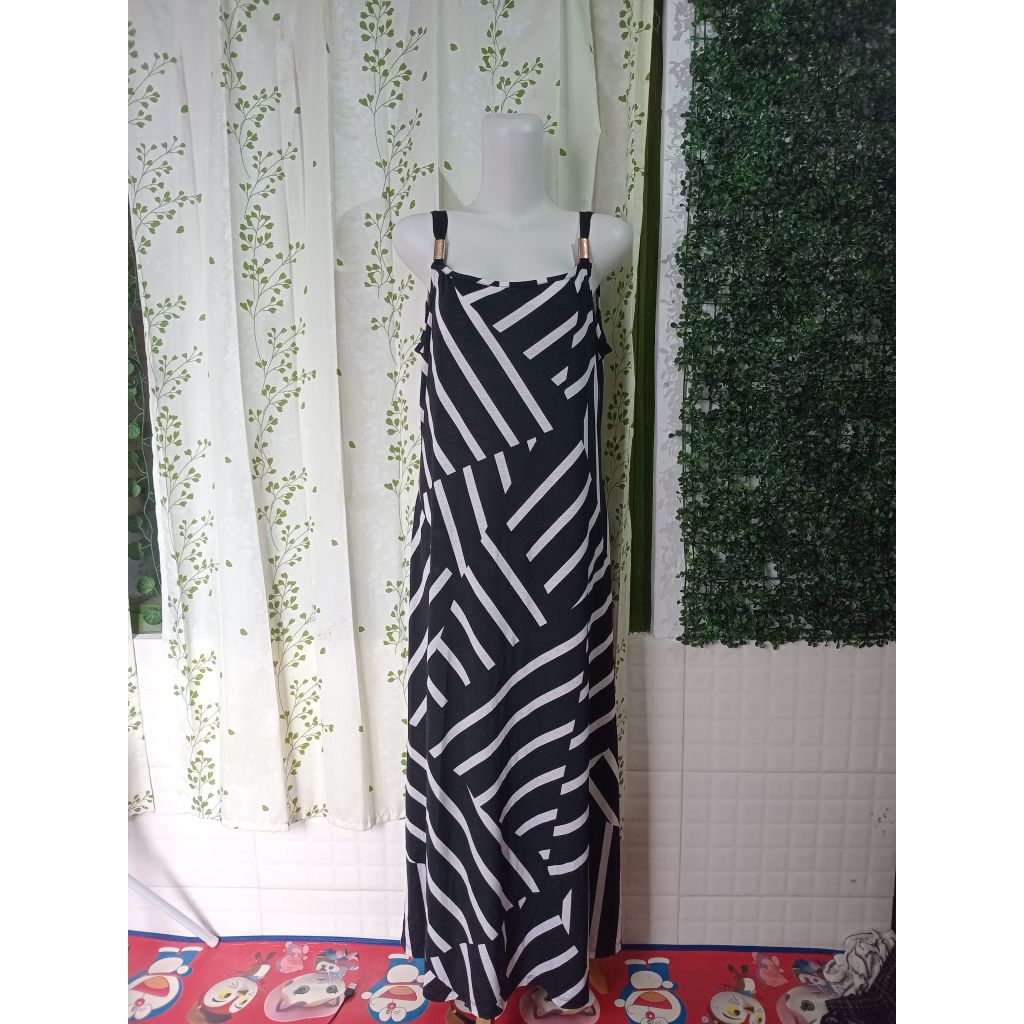 Dress jersey adem wanita motif tali satu