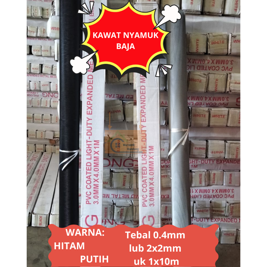 KAWAT NYAMUK BAJA HITAM DAN PUTIH
