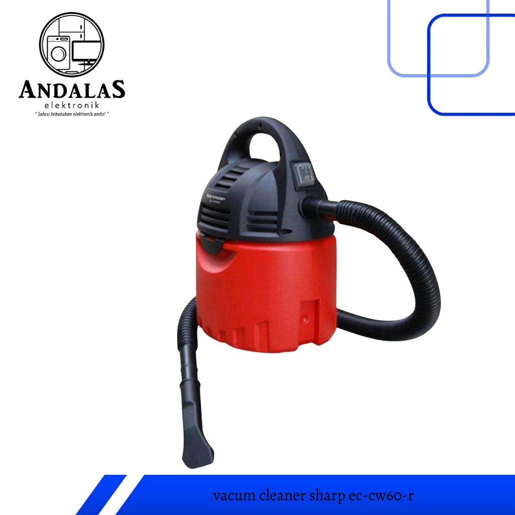Vacuum Cleaner Sharp EC-CW60 Basah & Kering / Sharp Vacuum Cleaner EC-CW60 Red 600 Watt