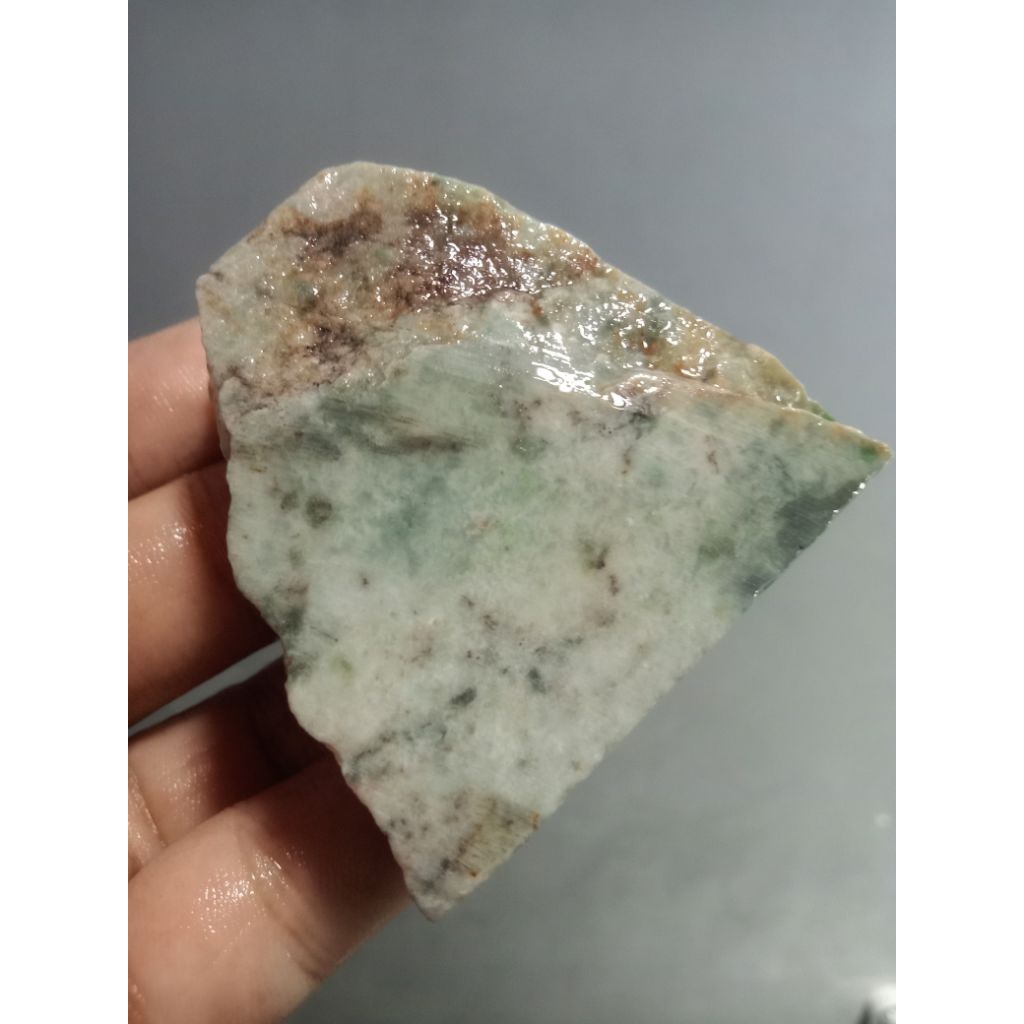 Rough Bahan Jadeite Jade Nabire Papua Light Green