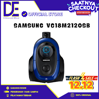 SAMSUNG VC18M2120SB Vacuum Cleaner 380 W Canister Anti-Tangle Turbin Vitality Blue