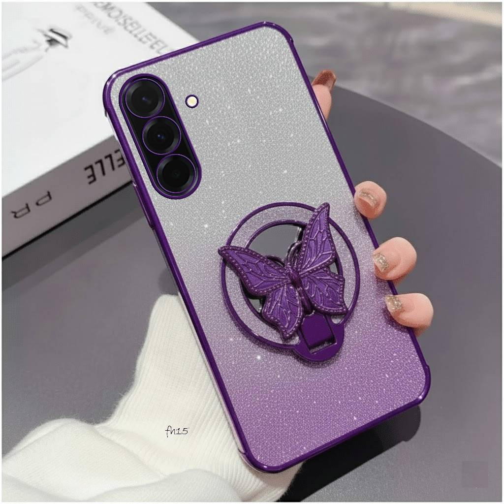 Casing Samsung A36 5G A56 5G A35 5G A55 5G Case Glitter Aesthetic Ring Buterfly Miror