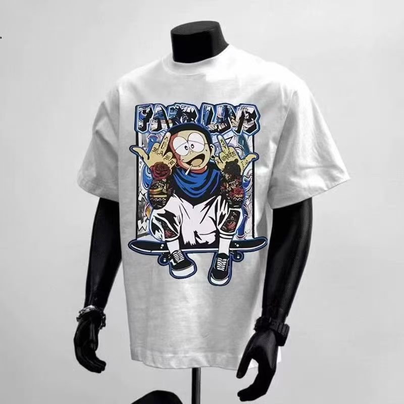 Kaos Unisex 100% Katun Premium - Motif Nobita Grafis Street Amerika Oversize Nyaman Santai "COD & Di