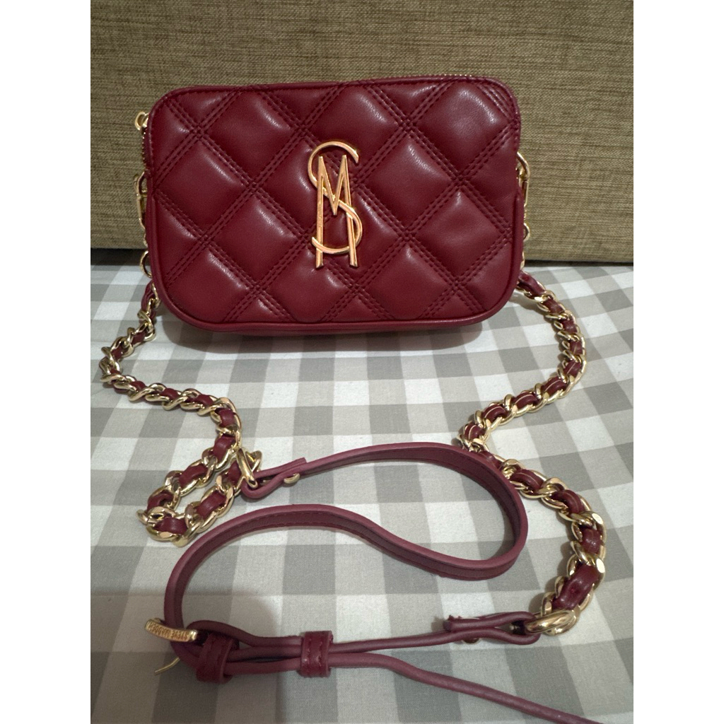 STEVE  MADDEN BDAISY  CROSSC BAG  Cream Synthetic Leather Bag / Women Bag's ( ORIGINAL BRANDED )