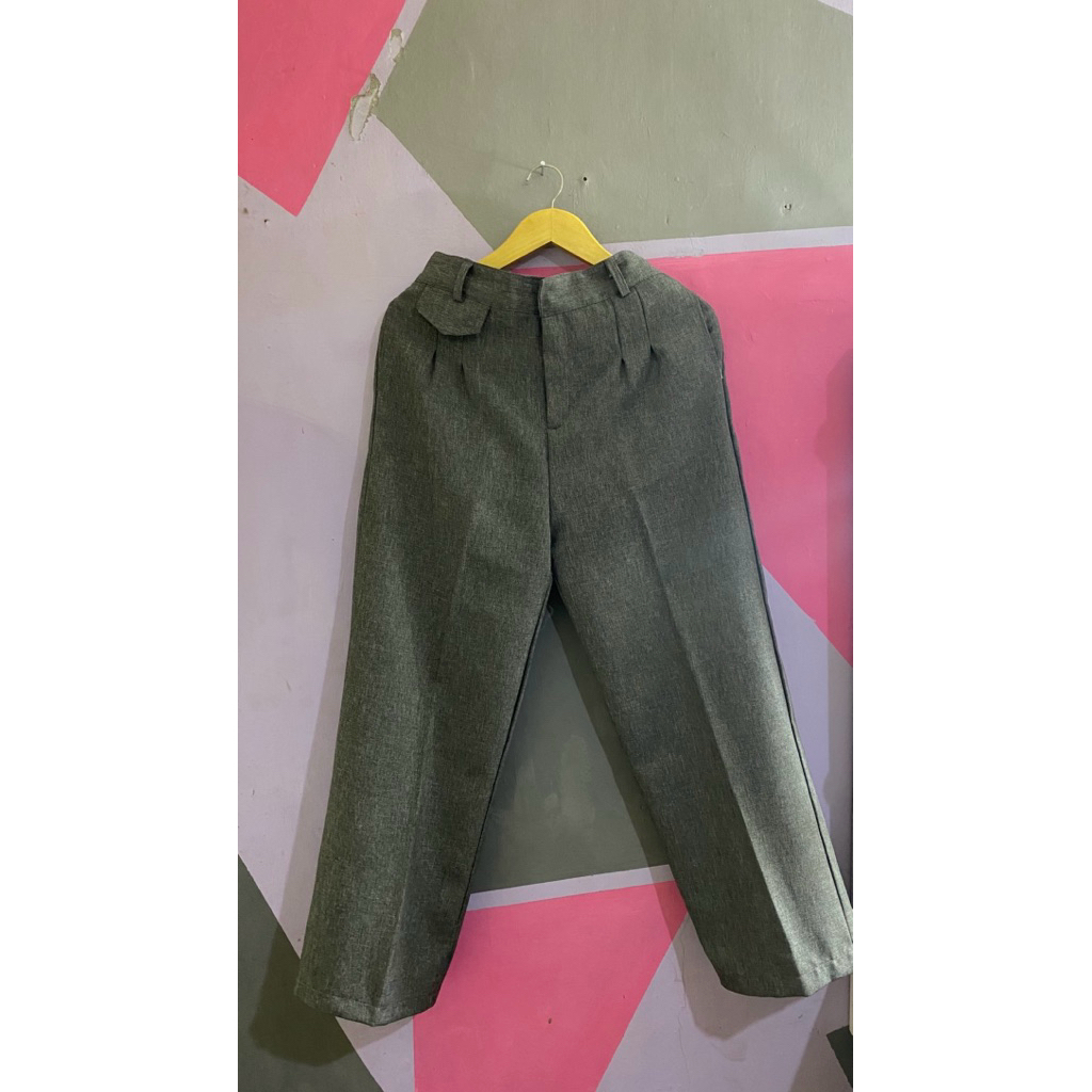 [preloved pribadi] Oro Pants Grey / Celana Kerja Formal Clean Outfit