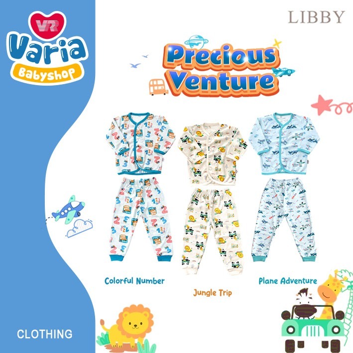 Libby Baju Panjang Celana Panjang motif Boy / Setelan panjang Anak | LIBBY BABY