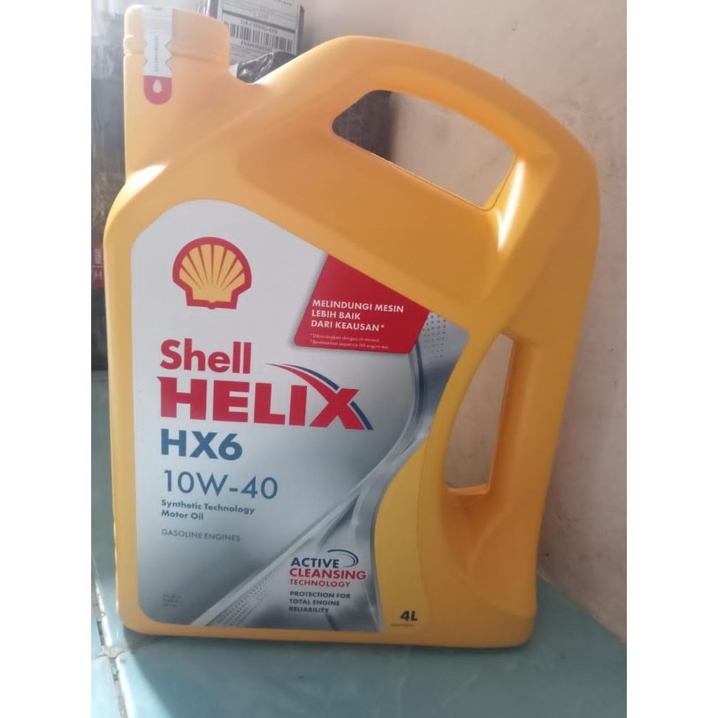 Oli Mobil Shell Helix HX6 10W-40 | HX6 4 Liter | Original Barcode Hijau ( Oli Mesin Mobil ) HX6