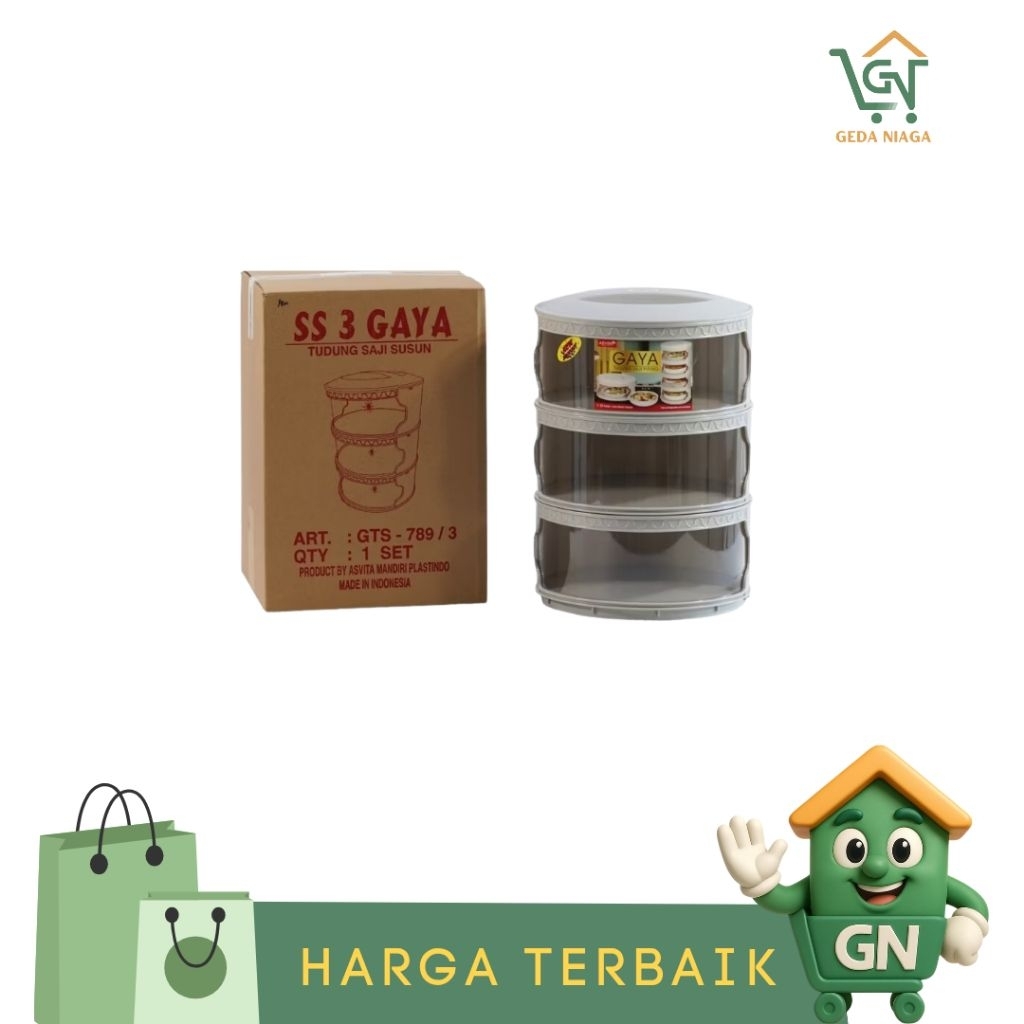 Tudung Saji Plastik Susun ASVITA Susun 3/4/5