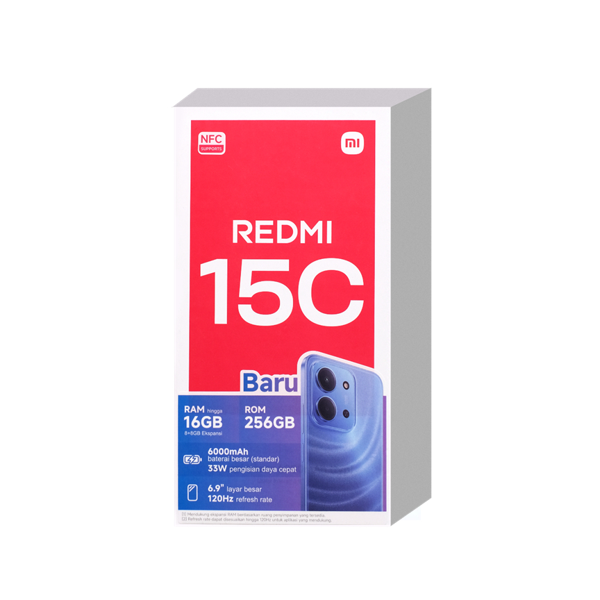 XIAOMI REDMI 15C RAM 6GB 128GB - 8GB 256GB- Helio G81 Ultra - 6.9 inci IPS LCD120Hz