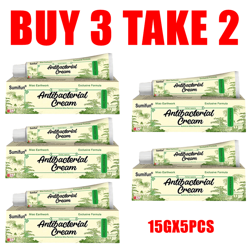 Buy 3 Get 2 Free Herbal Cream antibacterial ointment, fast absorption, relieves allergies and itchin