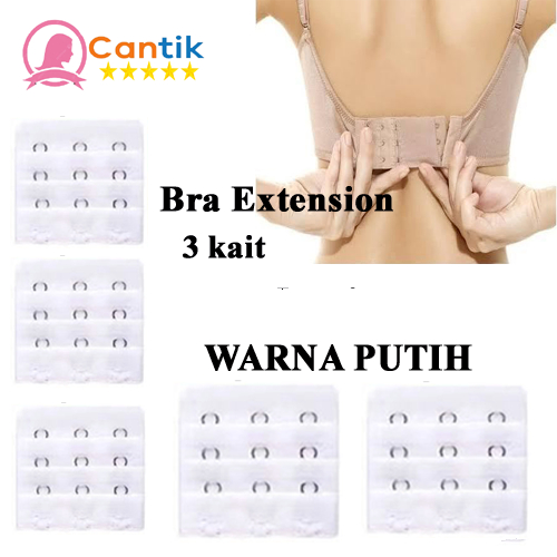 Bra Extender 3 Kait / Perpanjangan BH 3 Hook / Ekstensi Bra Wanita Adjustable Lembut & Nyaman