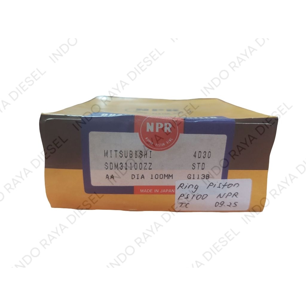 Ring Piston Mitsubishi PS100 (4D30/4D31) NPR Jepang