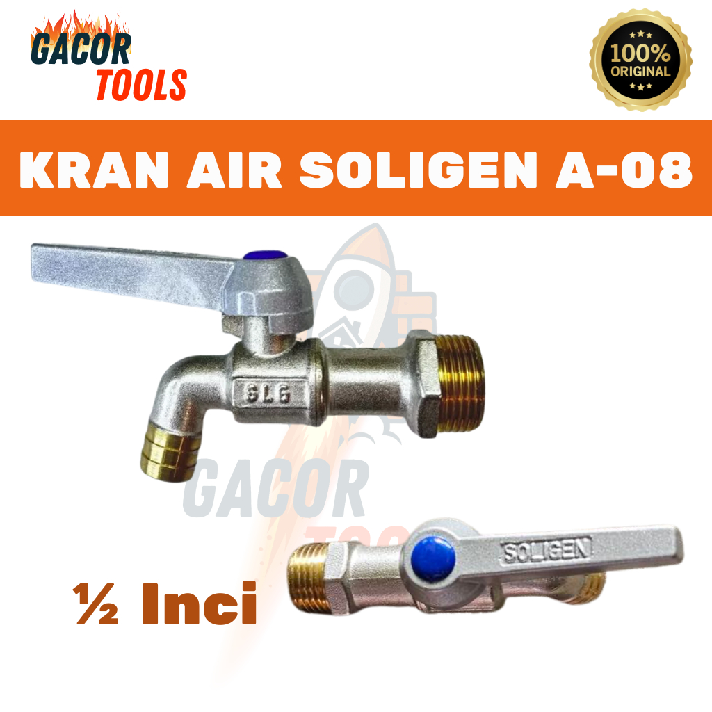 Kran Soligen A08 1/2"/ Kran Tembok / Kran Taman Soligen