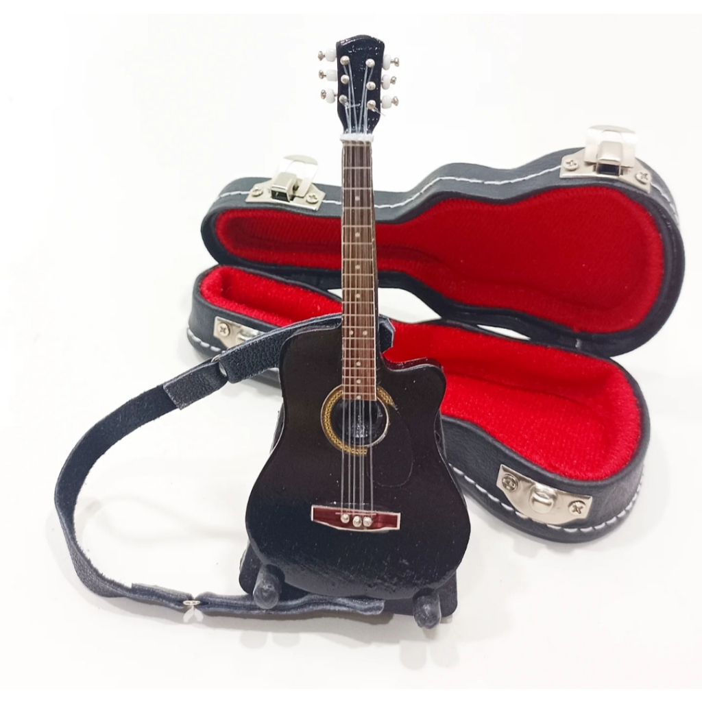 Miniatur Gitar Akustik Gibson Classic Bon Jovi  Hitam Exclusive 1/12