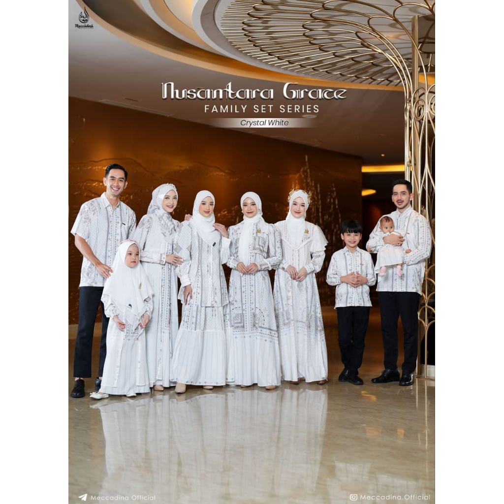 OPEN PO NUSANTARA GRACE Sarimbit Keluarga By MECCADINA  Terbaru Gamis Set Koko Set Gamis Ibu dan Ana