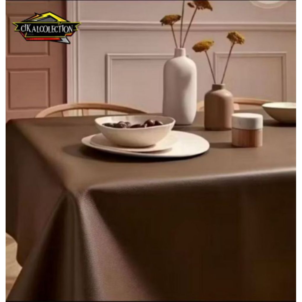 taplak meja aestetic/alas meja makanan trbaru bahan kulit sintetis waterprof anti air,kulit sintetis