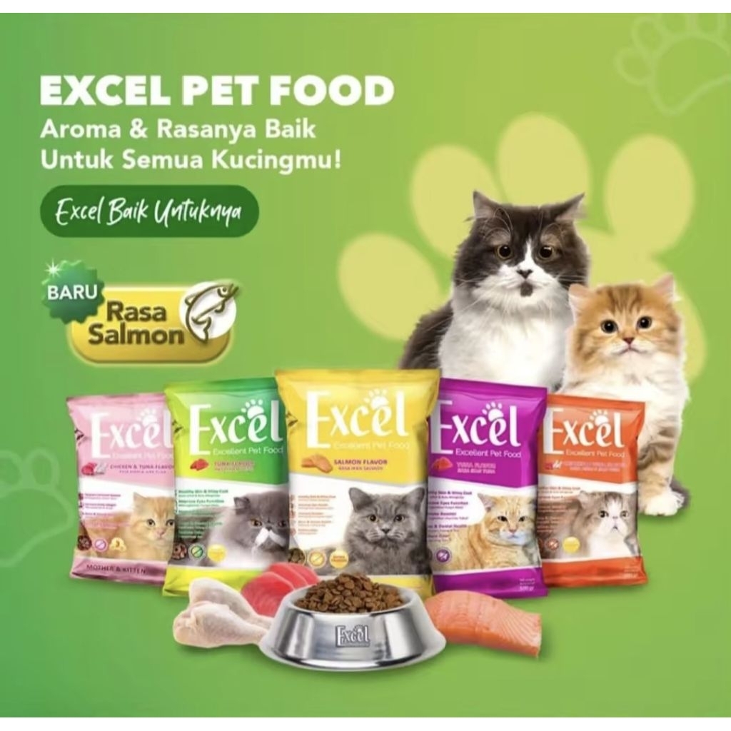 Excel makanan kucing 500gr