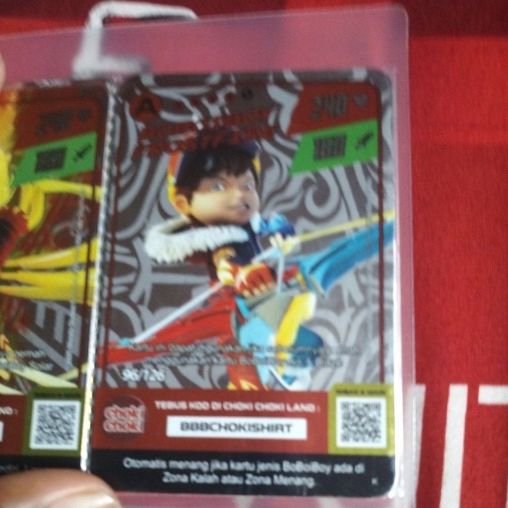 kartu Boboiboy frost fire