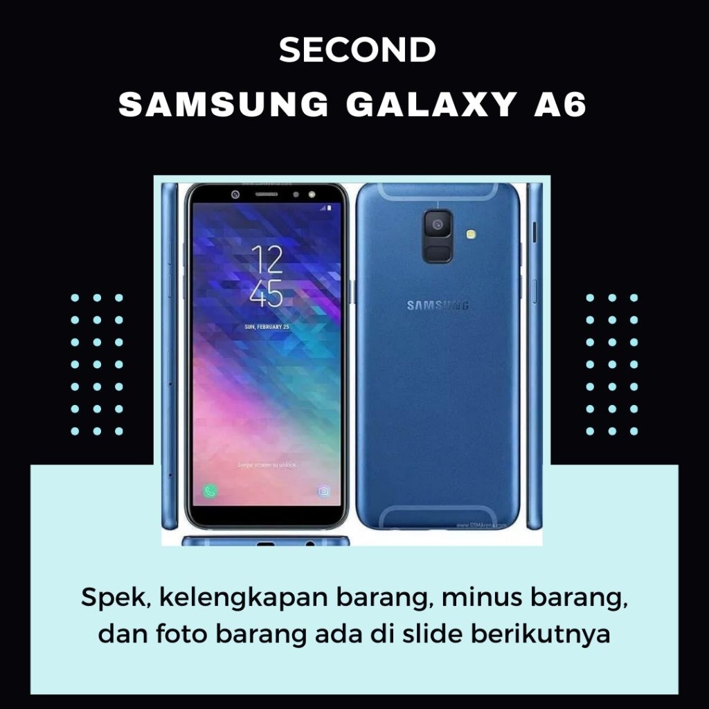 second - handphone hp samsung galaxy A6
