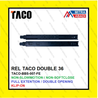 Rel Laci TACO 36mm - 30cm Rel Laci Dobel Full Extension BBS 07 FE Double