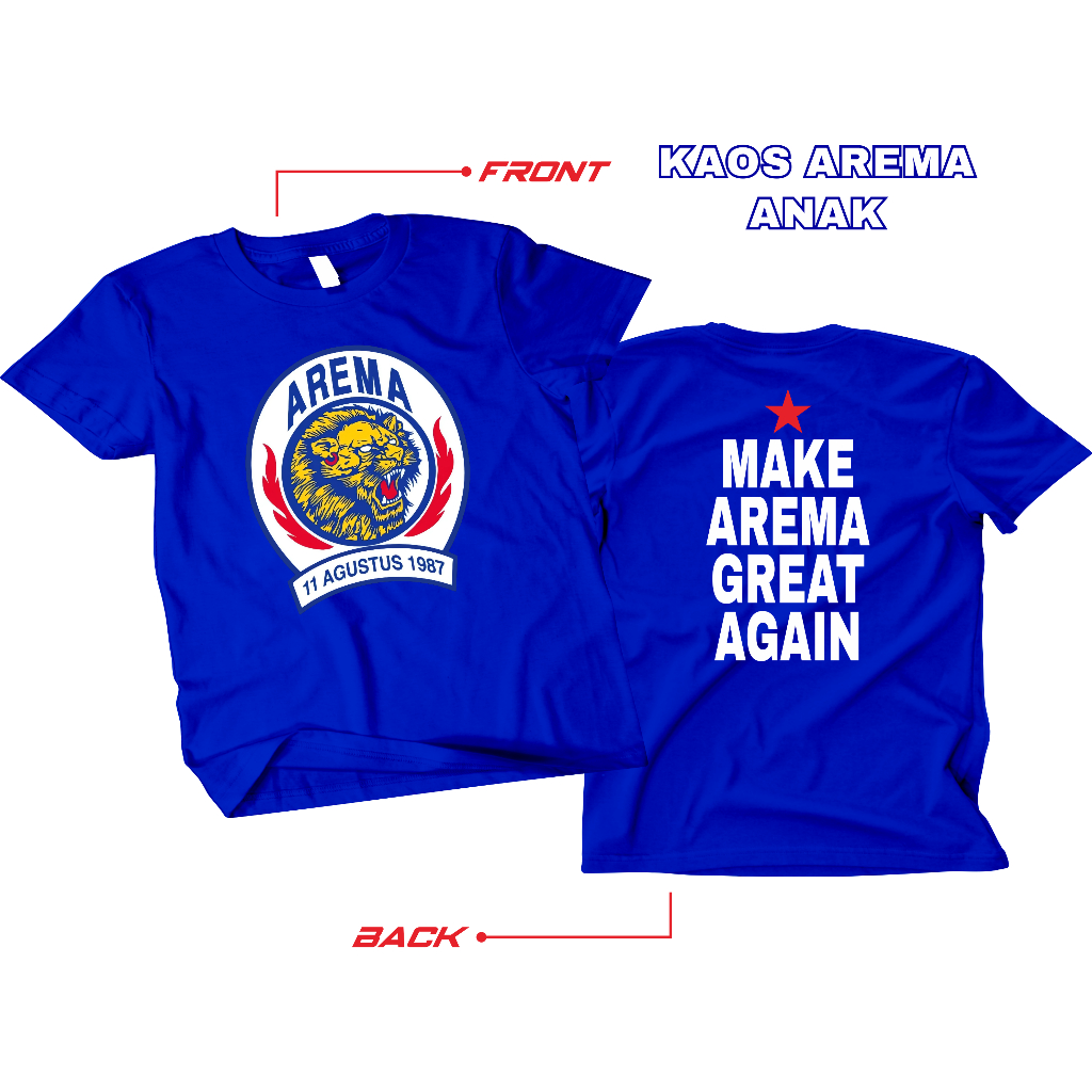 kaos arema anak arema great again kaos suporter terbaru anak